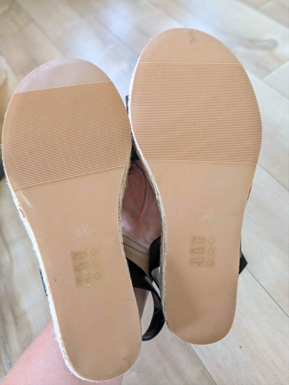Penn Black Espadrille Wedge Sandals Ankle Strap Wide Width 7WW EU 37.5 - Picture 6 of 7